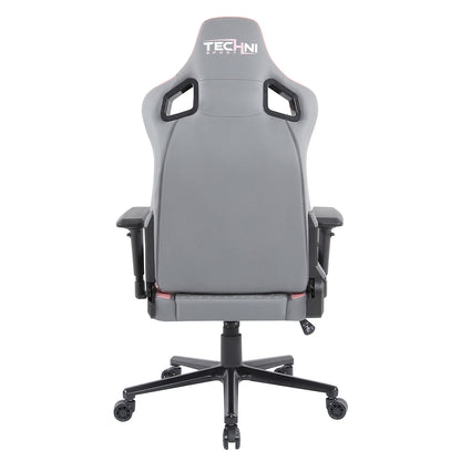 Techni Sport TS-83 Ergonomic High Back Racer Style PC Gaming Chair, Grey/Pink