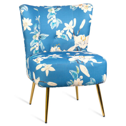 Modern Accent Chair, Fabric Living Room Chair, Bedroom Chair with Thick Sponge Cushion