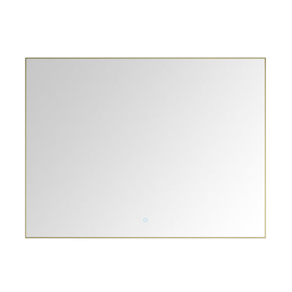 Super Bright Led Bathroom Mirror with Lights, Metal Frame Mirror Wall Mounted Lighted Vanity Mirrors for Wall, Anti Fog Dimmable Led Mirror for Makeup, Horizontal/Verti