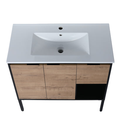 36 Inch Bathroom Vanity with Ceramic Sink,36x18