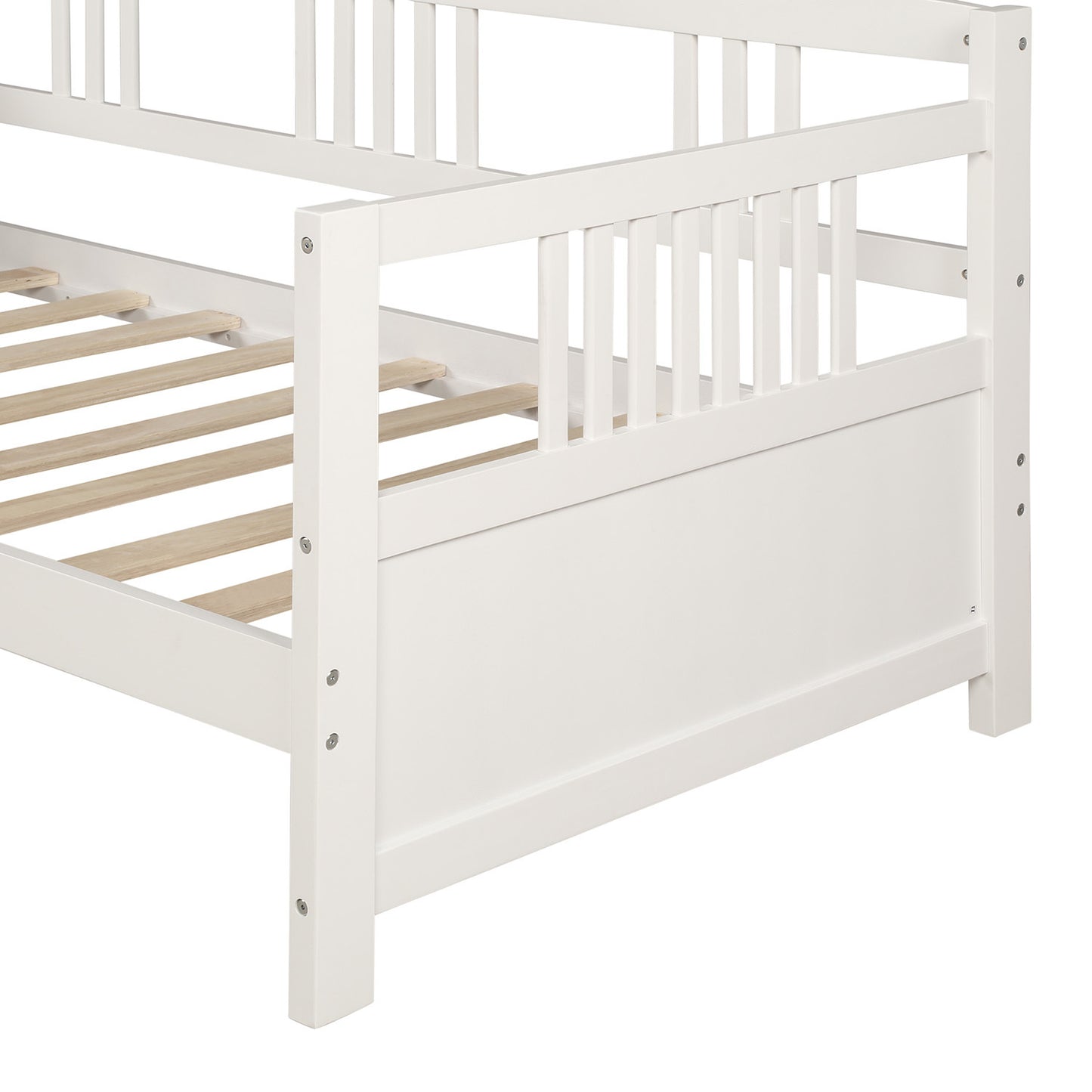 Solid Wood Daybed, Multifunctional, Twin Size, White (Previous SKU: WF190234AAK)