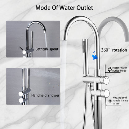 Landing Faucet Silver Metal Brass