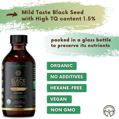 Black Seed Oil Turkish by Mother Nature Organics