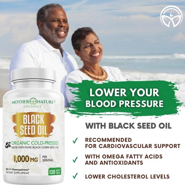 Black Seed Oil Capsules 1,000mg (Softgel) by Mother Nature Organics