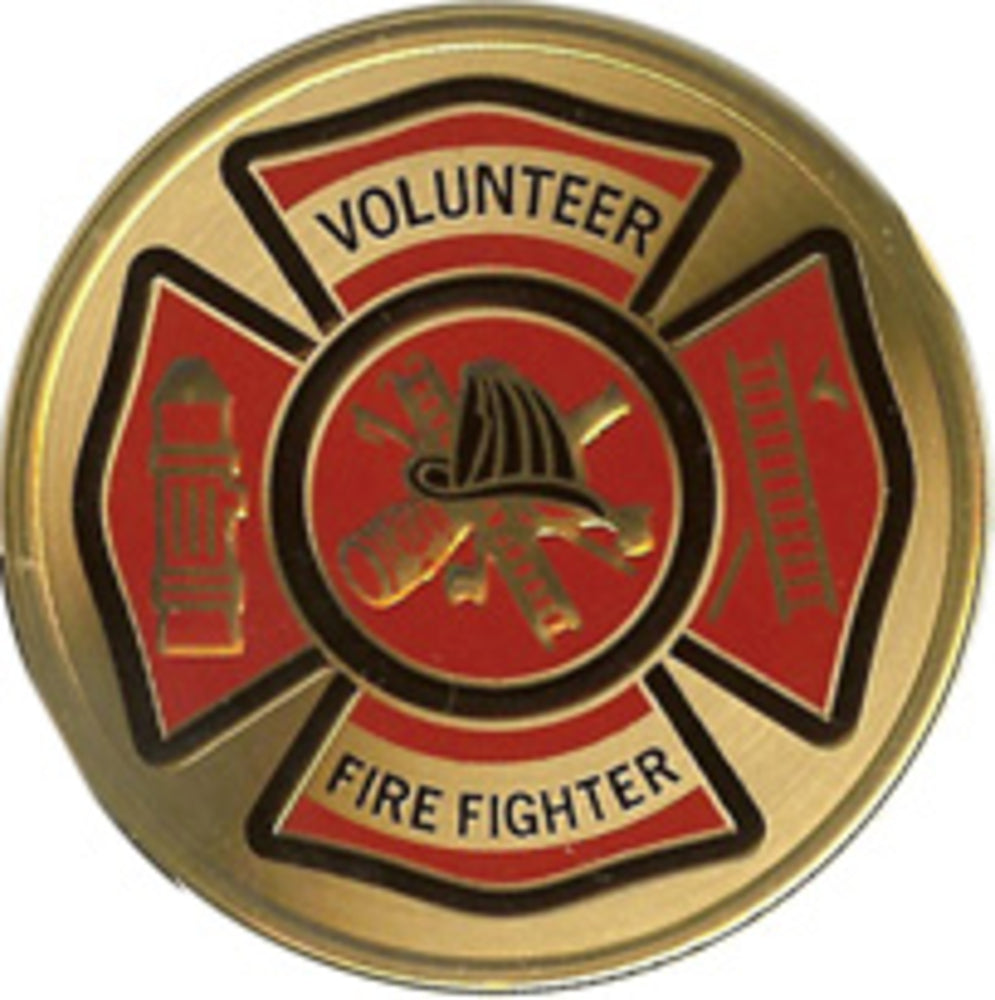 VOLUNTEER FIRE FIGHTER Color Medallion. by The Military Gift Store