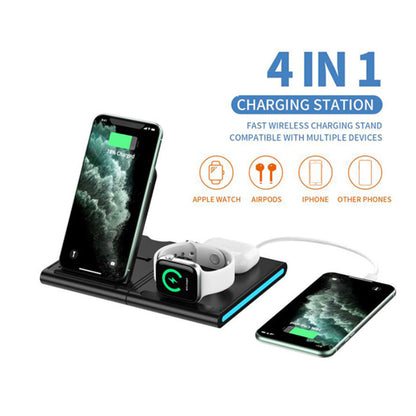 Magnetic Power Tiles 4 In 1 Wireless Charging Station by VistaShops