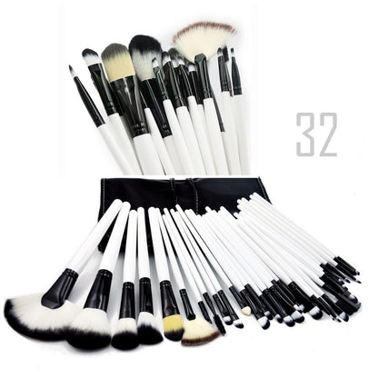 Sculptor 32 Piece High Quality Wooden Makeup Brush Set by VistaShops