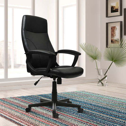 Techni Mobili Medium Back Executive Office Chair, Black