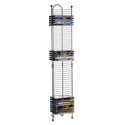 Nestable 52 DVD/Blu Ray Tower- Gunmetal color w/ metal balls