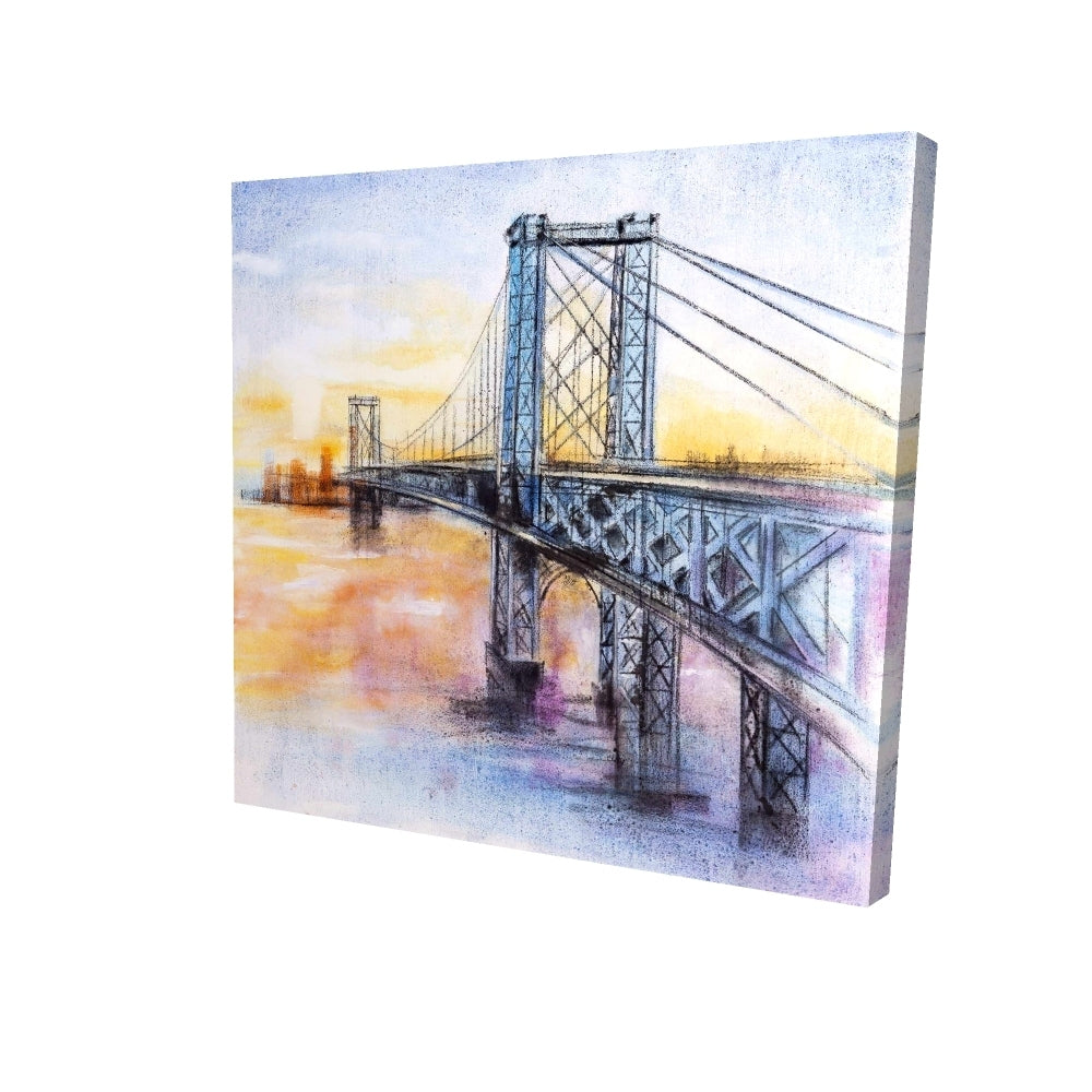 Abstract brooklyn bridge - 08x08 Print on canvas