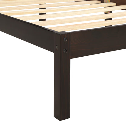 Platform Bed Frame with Headboard , Wood Slat Support , No Box Spring Needed ,Queen,Espresso（OLD SKU:WF191420AAP）