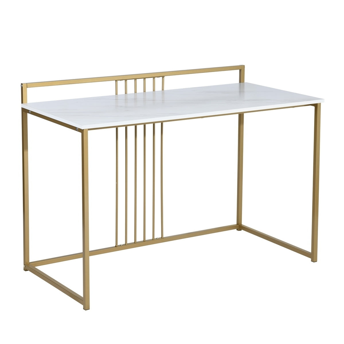 46.5" Writing desk - marble top & gold leg