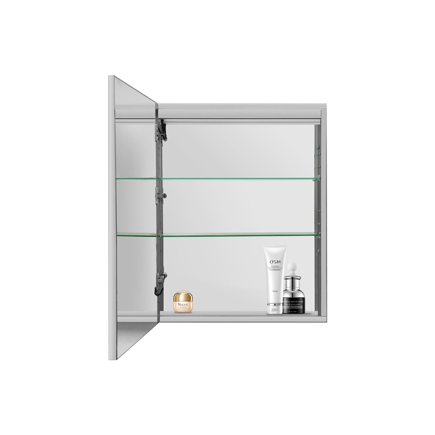 24x30 inch Rectangular LED Lighted Bathroom Medicine Cabinet with Mirror, Anti-Fog, Dimmable Lights, and Aluminum Frame