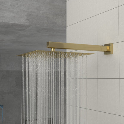 10" Rain Shower Head Systems, Gold,Wall Mounted shower