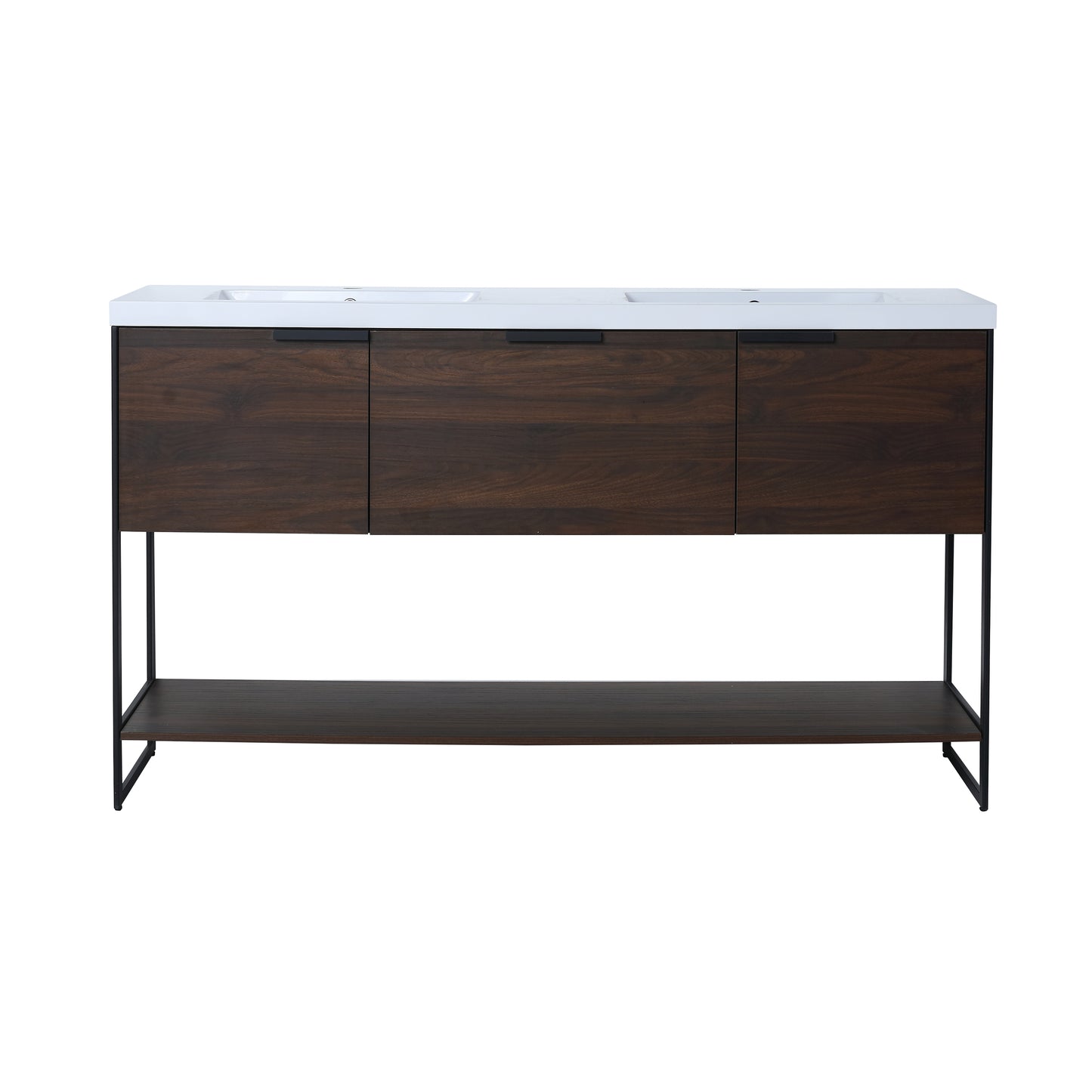 60 in. Bathroom Vanity whit Resin Basin Top