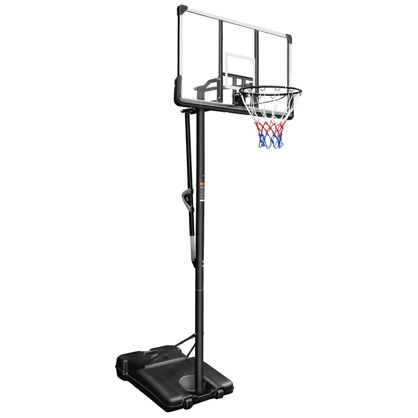 Portable Basketball Hoop Backboard System Stand Height Adjustable 7.5ft - 10ft with 48 Inch Backboard and Wheels for Adults Teens Outdoor Indoor Basketball Goal Game Play Set