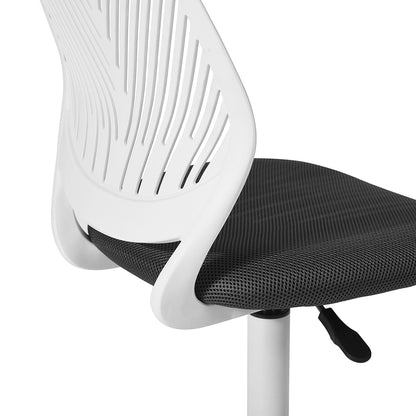 Plastic Task Chair/Office Chair - Grey & White