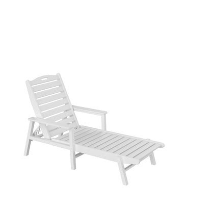 Poor Chaise Lounge Chair HDPE Adirondack Chair for Indoor and Outdoor All Weather Waterproof , White