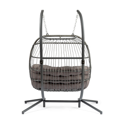 Luxury 2 Person X-Large Double Swing Chair Wicker Hanging Egg Chair