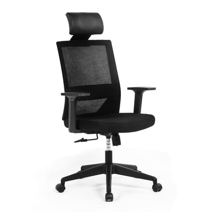 Vanbow.Ergonomic office chair mesh computer chair - High Back Desk Chair with Adjustable Lumbar Support, PP fixed handrail.