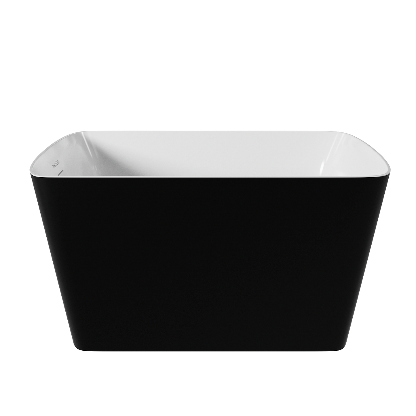 47" 100% Acrylic Freestanding Bathtub，Contemporary Soaking Tub，Matte Black bathtub