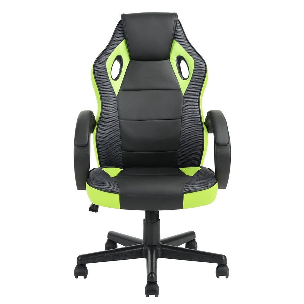 Gaming Office Chair with Fabric Adjustable Swivel, BLACK AND YELLOW