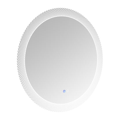 30 Inch LED Mirror, Wall-Mounted Vanity Mirrors, Bathroom Anti-Fog Mirror, Dimmable Bathroom Mirror