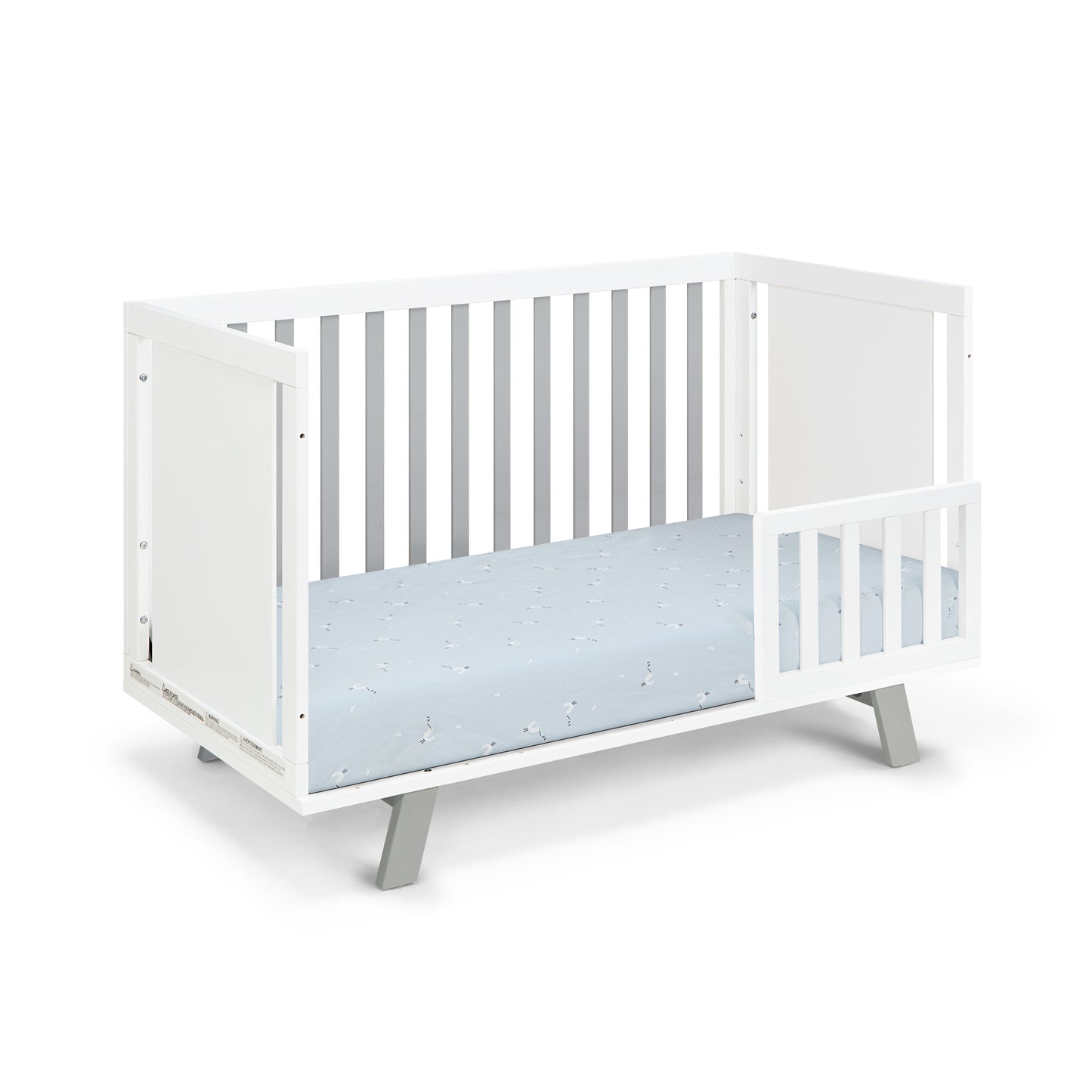 Livia 3-in-1 Convertible Island Crib White/Gray