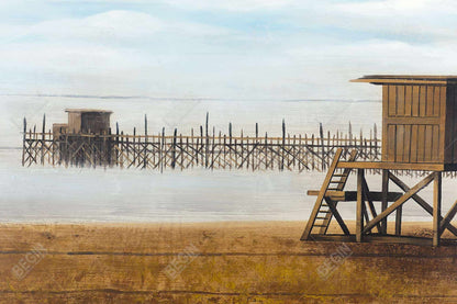 Lifeguard tower at the beach - 20x30 Print on canvas