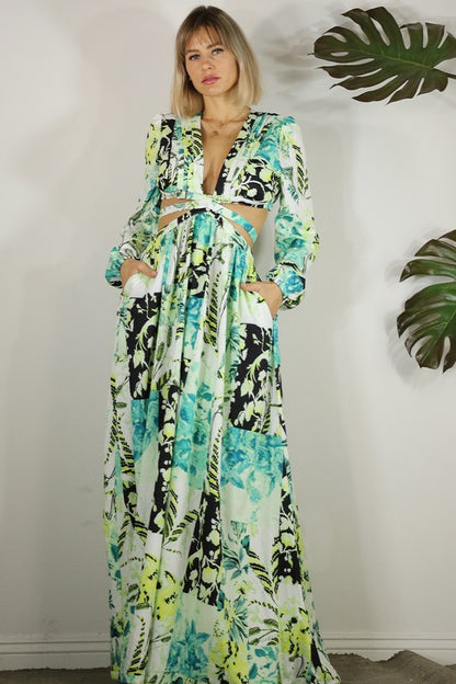 PRINTED MAXI DRESS