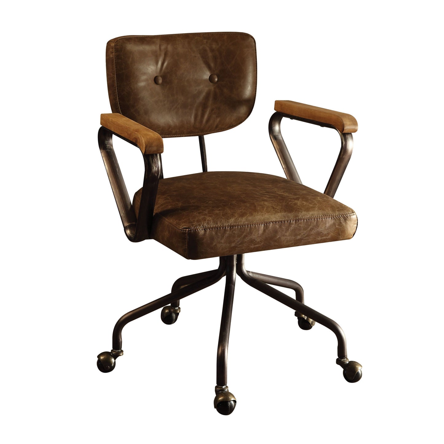 ACME Hallie Office Chair in Vintage Whiskey Top Grain Leather 92410