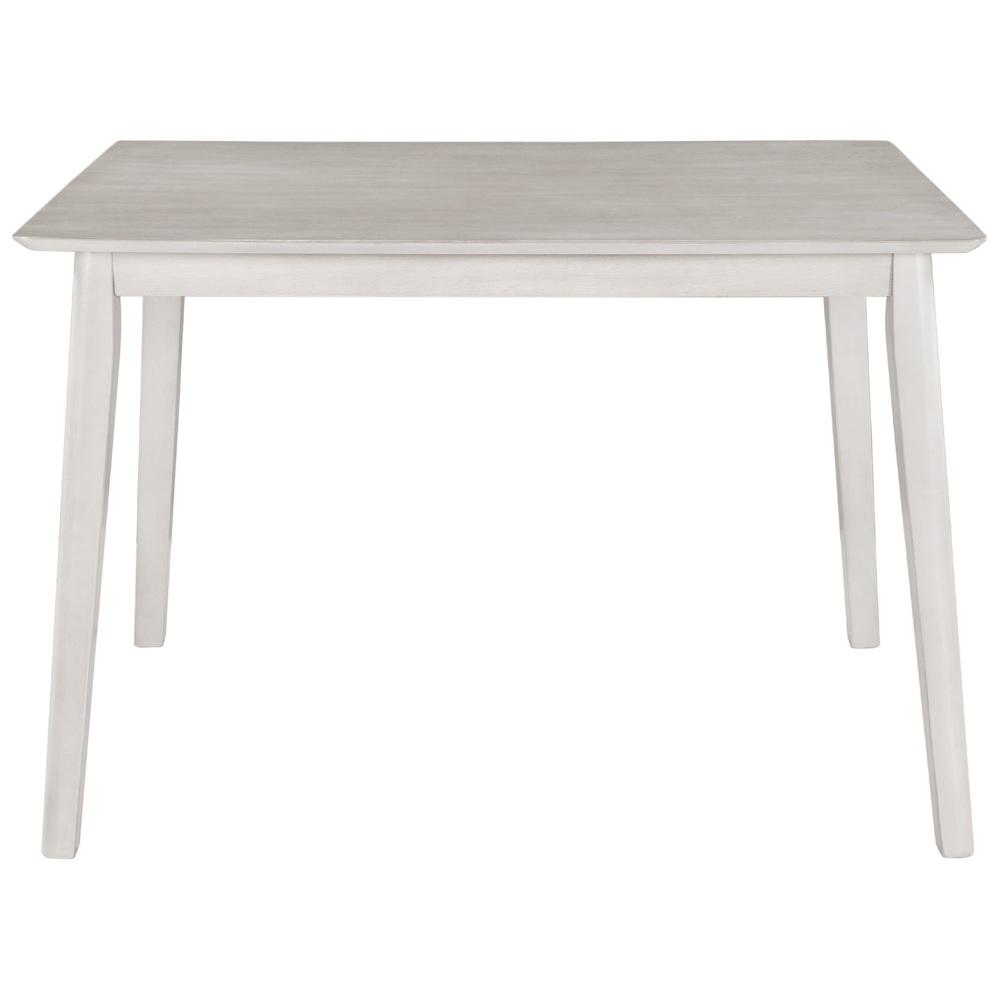 TOPMAX Farmhouse Rustic WoodKitchen Dining Table,Light Grey+White