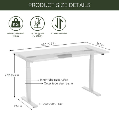 Electric Stand up Desk Frame - ErGear Height Adjustable Table Legs Sit Stand Desk Frame Up to  Ergonomic Standing Desk Base Workstation Frame Only