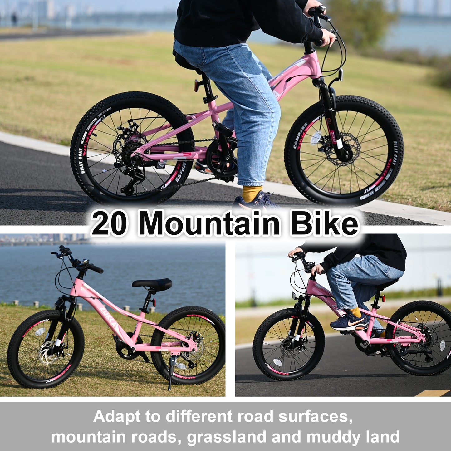 Mountain Bike for Girls and Boys  Mountain 20 inch shimano 7-Speed bike