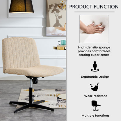 Fabric Material. Home Computer Chair Office Chair Adjustable 360 ° Swivel Cushion Chair With Black Foot Swivel Chair Makeup Chair Study Desk Chair. No Wheels