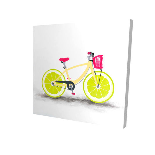 Lime wheel bike - 32x32 Print on canvas