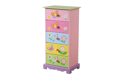 Kids Funnel Olivia the Fairy 5 Drawer Tallboy Unit