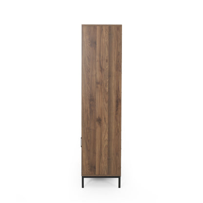 Joaquin bookcase with storage, walnut