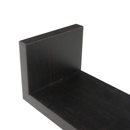 Danya B Floating 'U' Laminated Walnut Veneer Shelves, Set of 3, Espresso Brown