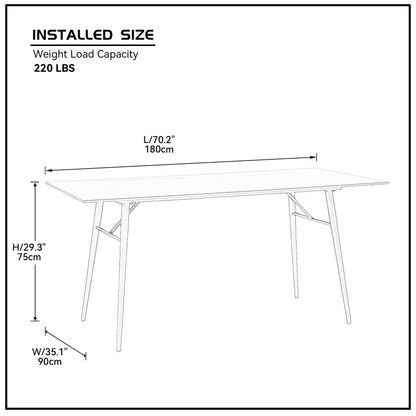 Dining Table Porcelain Table 1800mm White