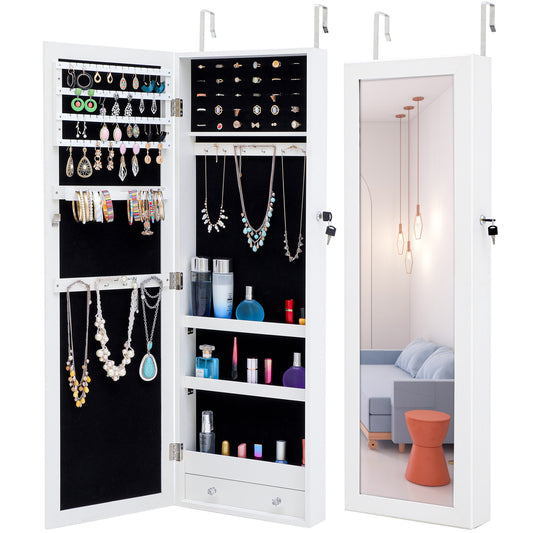 Fashion Simple Jewelry Storage Mirror Cabinet Can Be Hung On The Door Or Wall