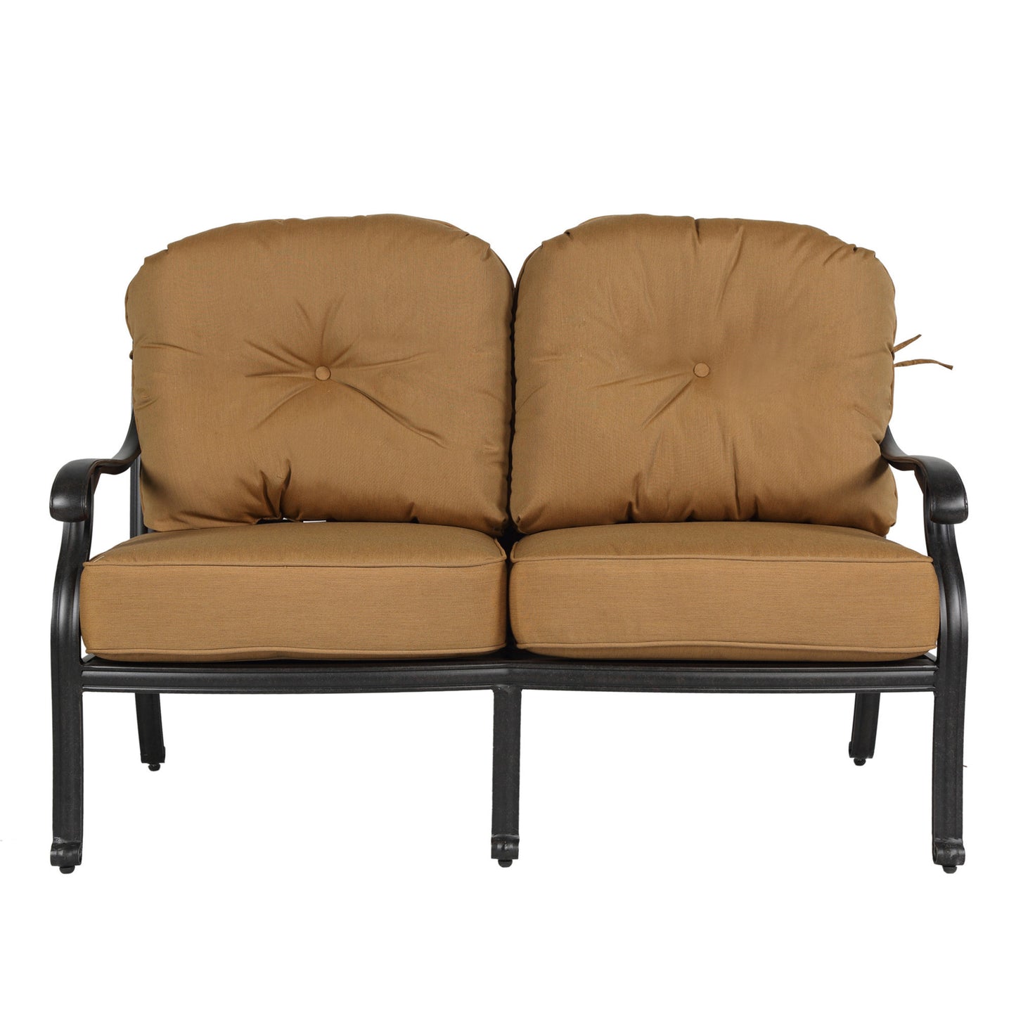 High back loveseat with cushion