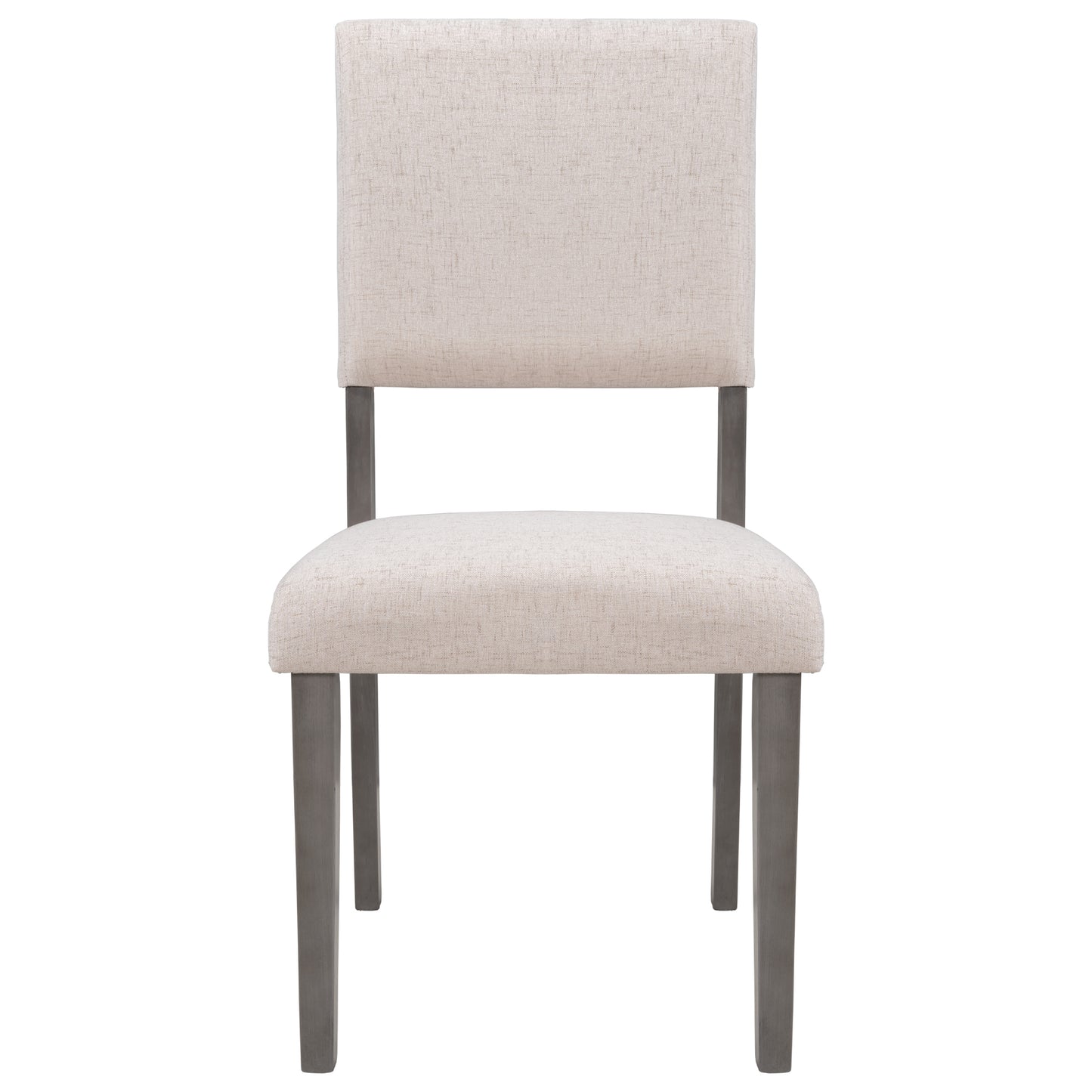 TOPMAX Mid-Century Wood 4 Upholstered Dining Chairs for Small Places, Beige