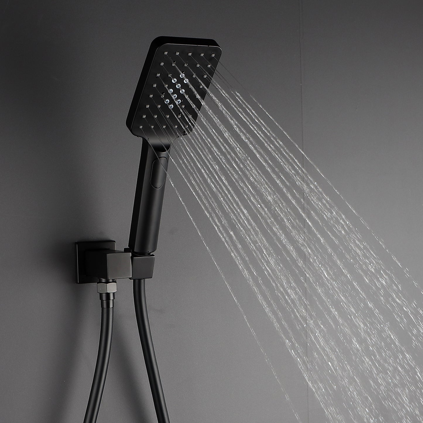 Shower Faucet Set Anti-scald Shower Fixtures with Rough-in Pressure Balanced Valve and Embedded Box, Wall Mounted Rain Shower System