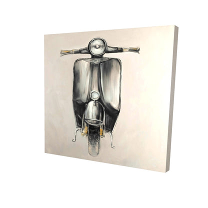 Small black moped - 32x32 Print on canvas