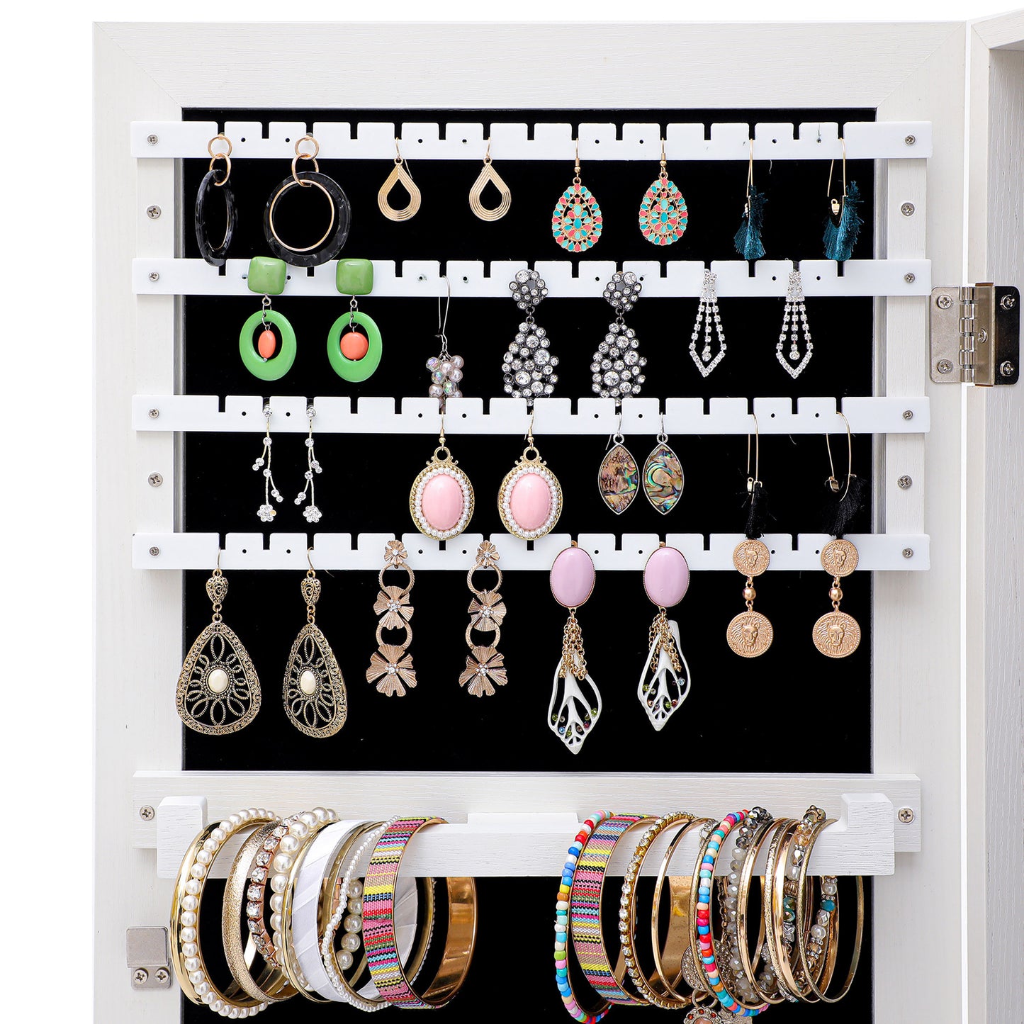 Fashion Simple Jewelry Storage Mirror Cabinet Can Be Hung On The Door Or Wall