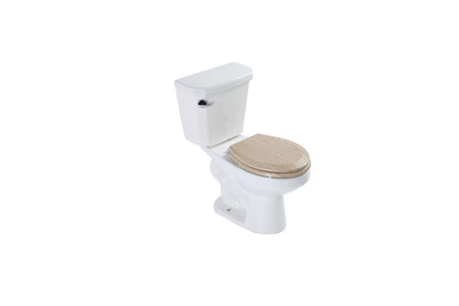 Round Toilet Seat, Premium Molded Wood Seat with Quiet-Close Hinges