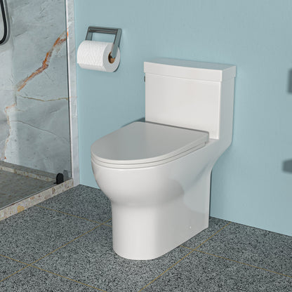 Ceramic One Piece Toilet,Single Flush with Soft Clsoing Seat