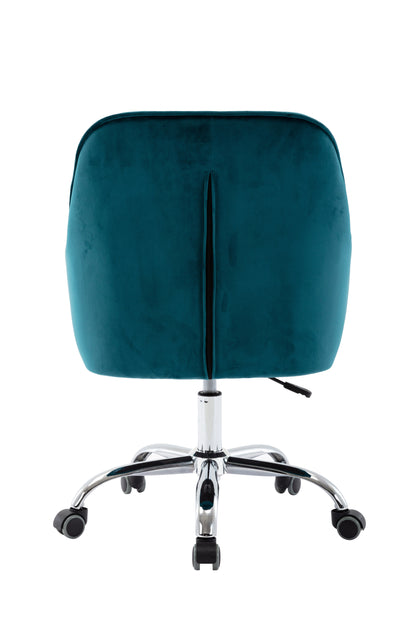 COOLMORE Velvet Swivel Shell Chair for Living Room, Office chair  Modern Leisure Arm Chair LAKE  BLUE