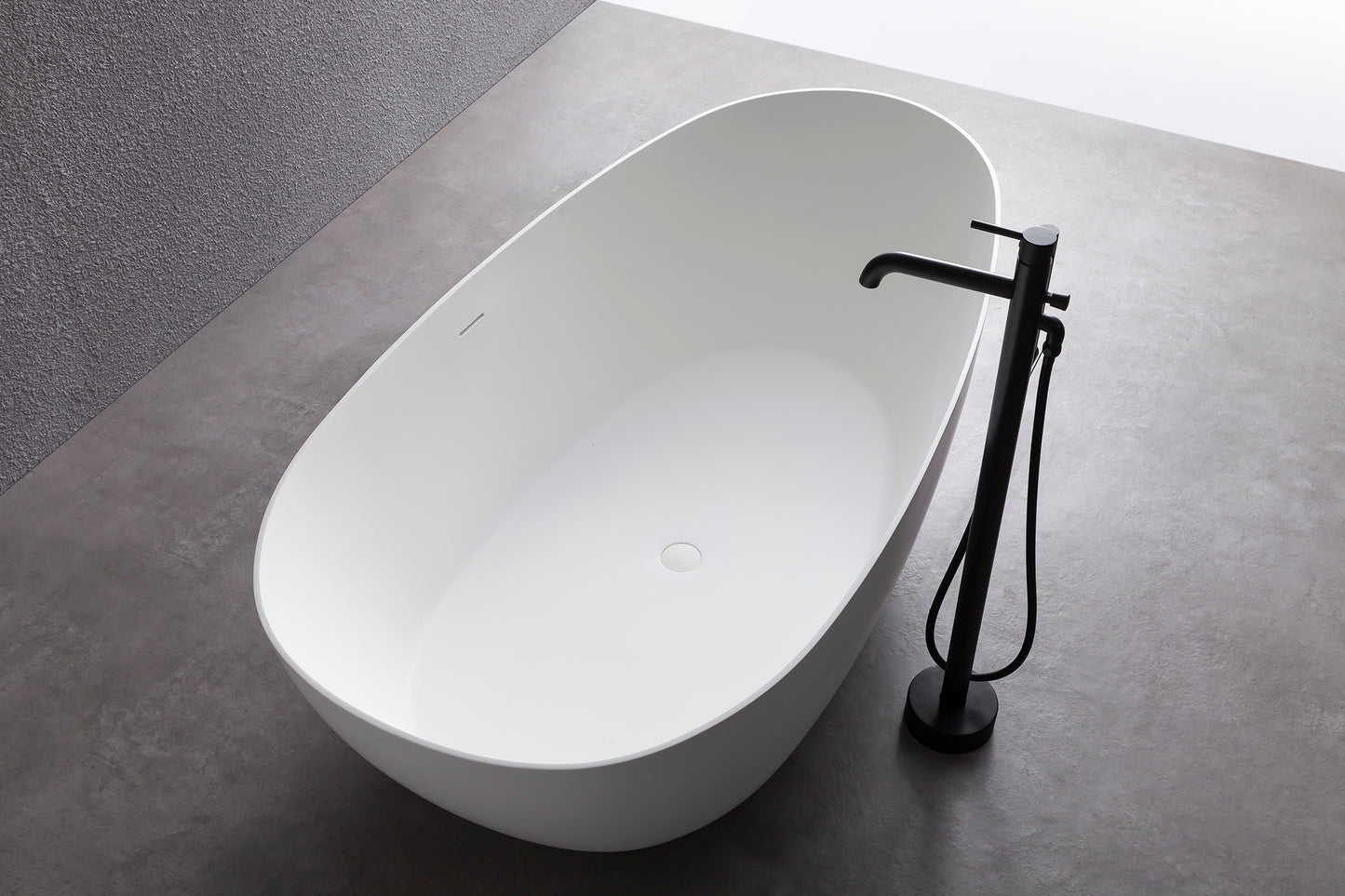 1800mm solid surface stone soaking tub Bathroom freestanding bathtub for adult